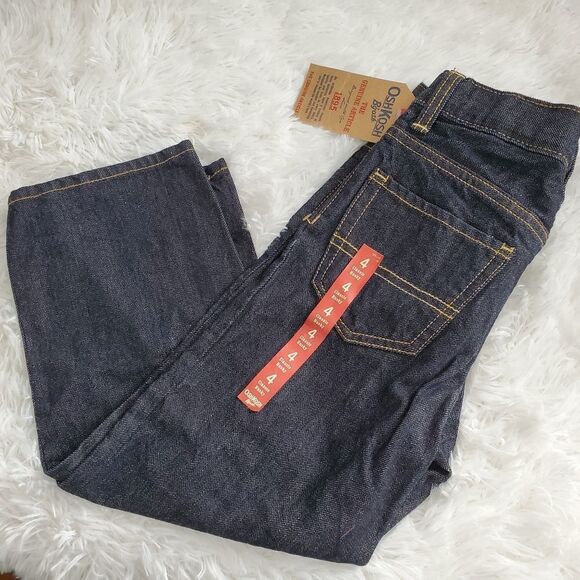 New With Tags Oshkosh b'gosh Boy's Size 4 Husky Classic Jeans with EZ Adjust - Picture 2 of 8